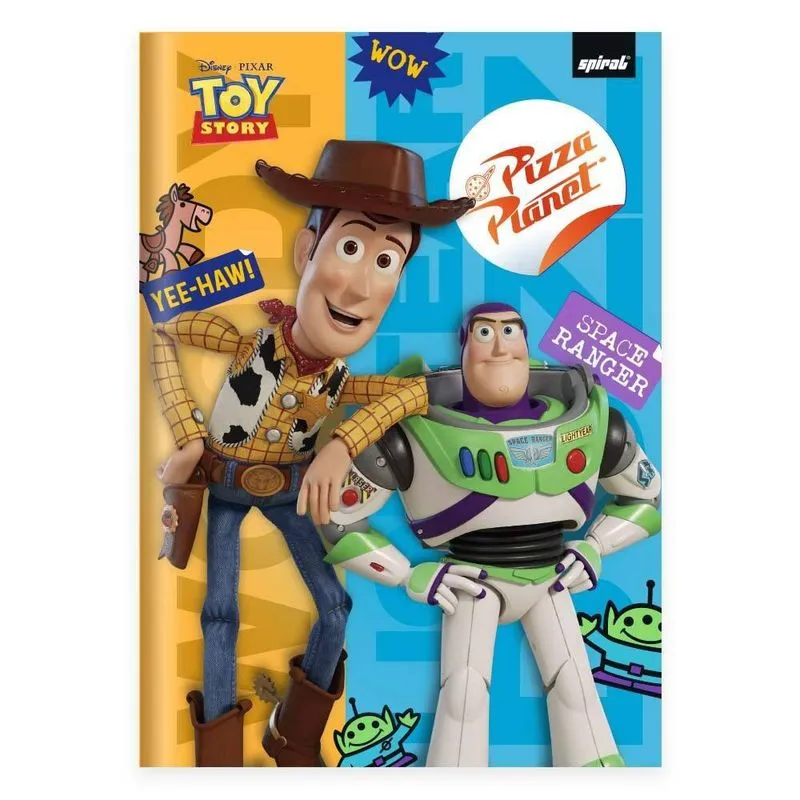 Caderno Universitário Capa Dura Brochura Costurado 80 Folhas Toy Story Spiral