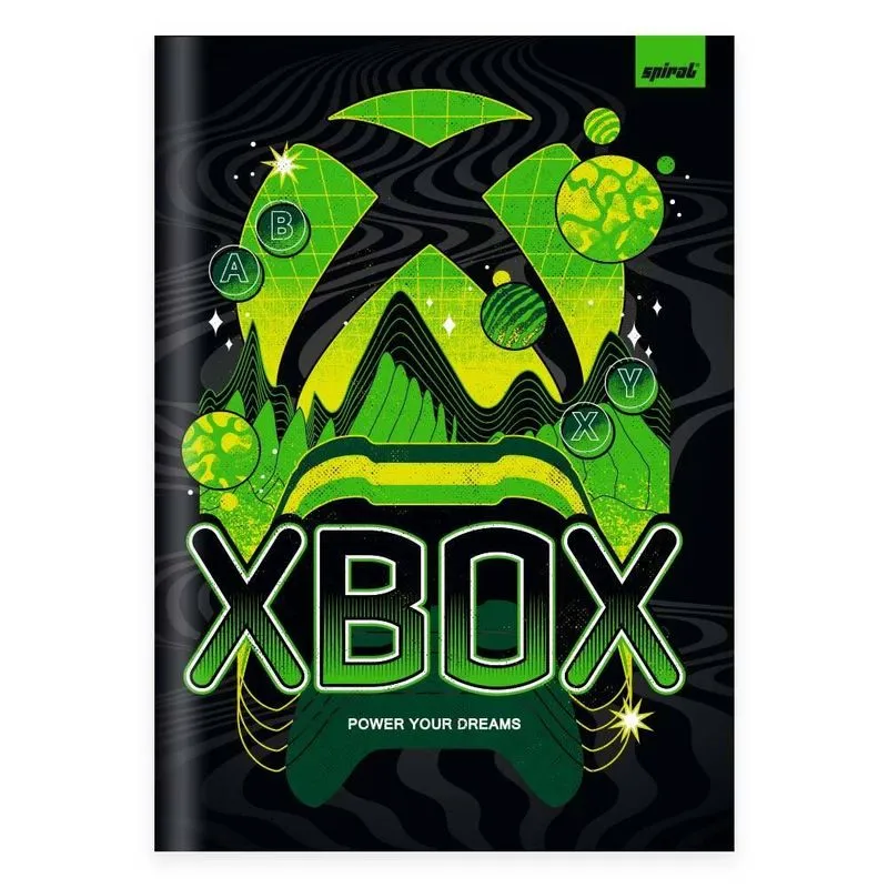 Caderno Univ.C.D. Costurado 80fls Xbox 2526684 Spiral Xbox