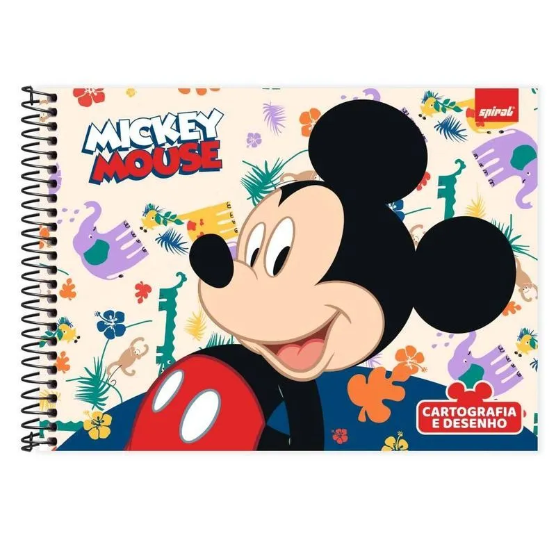 Caderno cartografia capa dura 48fl Mickey Cla 2526790 Spiral Cld