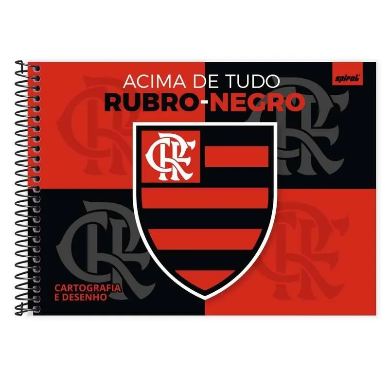 Caderno Cartografia e Desenho Capa Dura 80 Folhas Flamengo 2526943 Spiral Fla