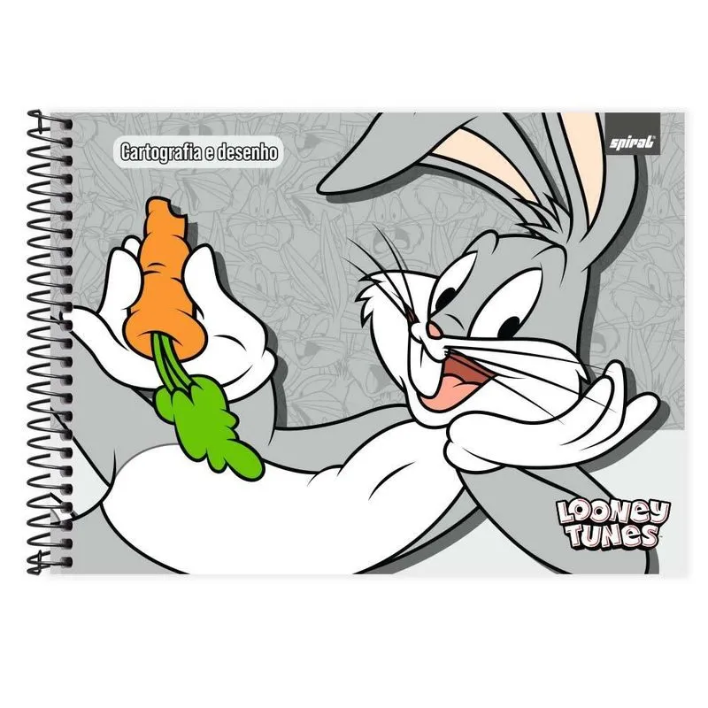 Caderno cartografia capa dura 80fls L. Tunes 2526974 Spiral Lt
