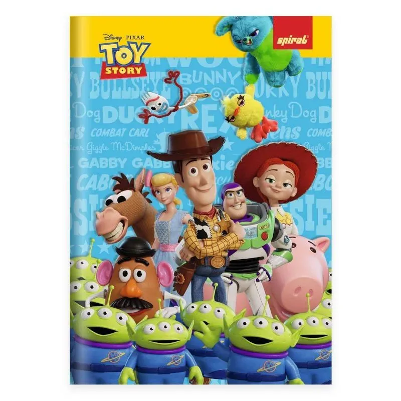 Caderno 1-4 costurado capa dura 1 matéria 80 folhas Toy Story 2527162 Spiral Toy