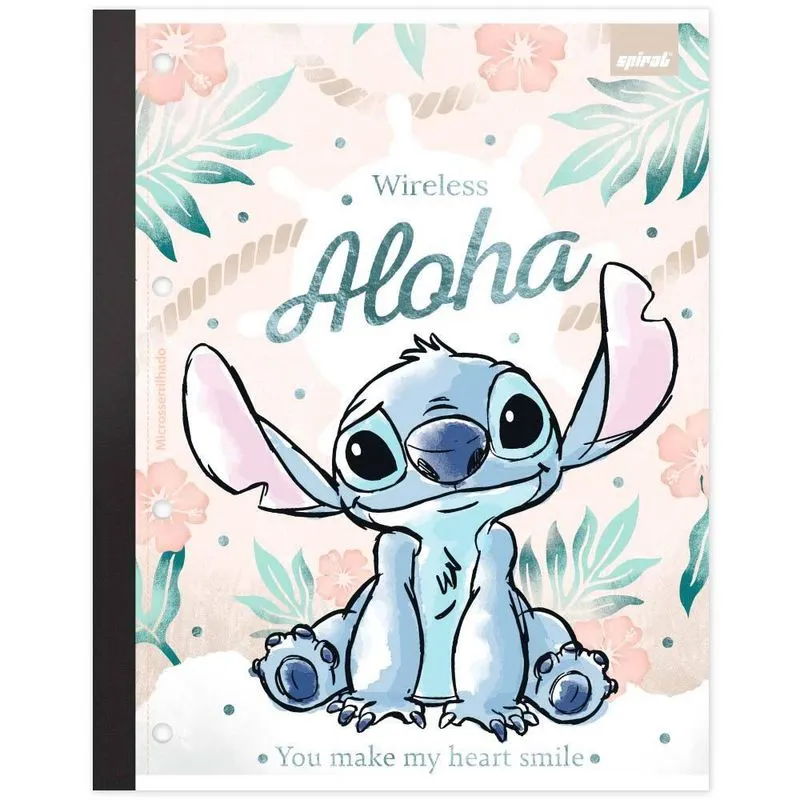 Caderno univ.1x1 80fls coladas wire. Stitch 2527209 Spiral Ds