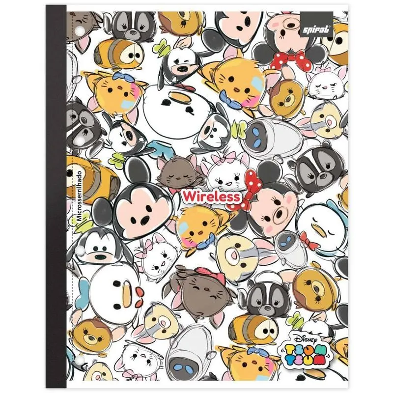 Caderno univ.1x1 80fls coladas wire. Tsum 2527216 Spiral Tsum