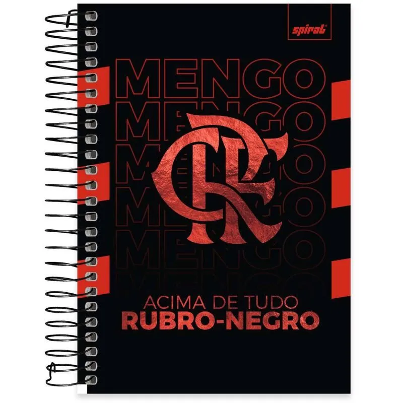 Caderno 1-4 espiral capa dura 1 matéria 80 folhas Flamengo 2527223 Spiral Fla