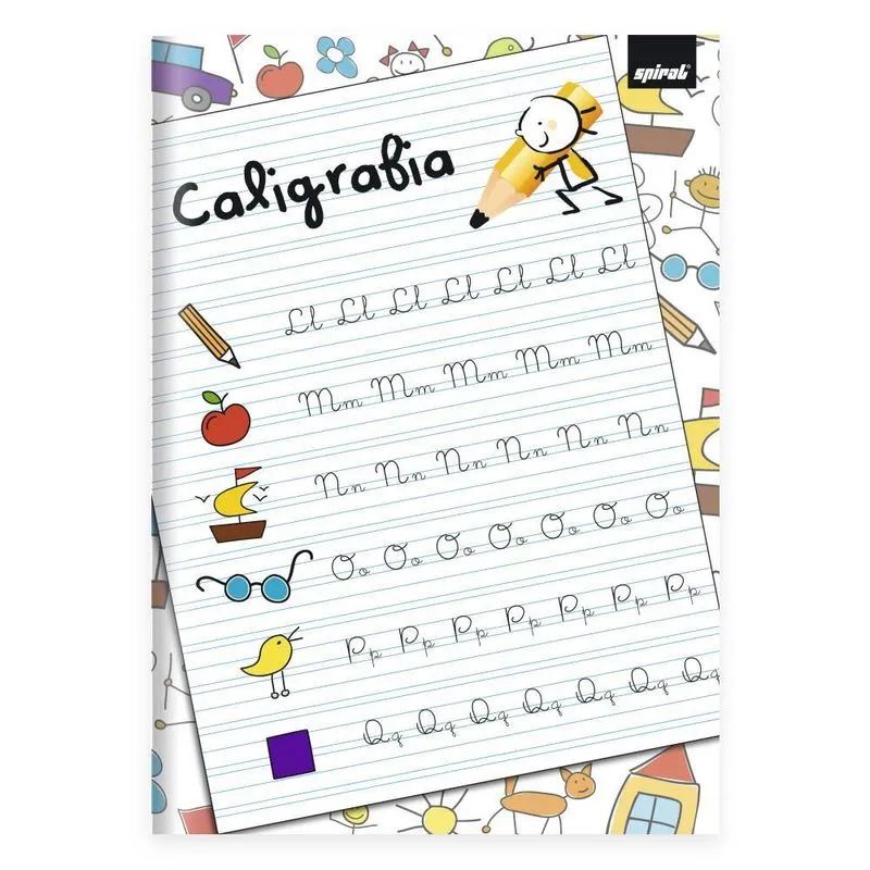 Caderno Univ.C.D. Costurado 80fls Caligrafia 2527292 Spiral