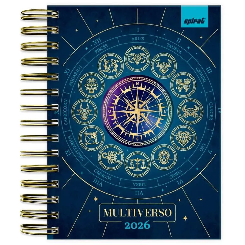 Agenda diária Multiverso 2026 2635099 Spiral Mlt PT 1 UN