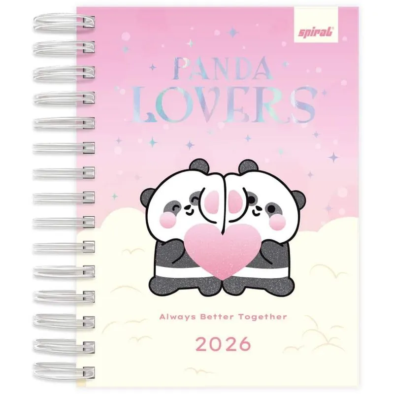 Agenda diária Panda 2026 2635112 Spiral Ten PT 1 UN