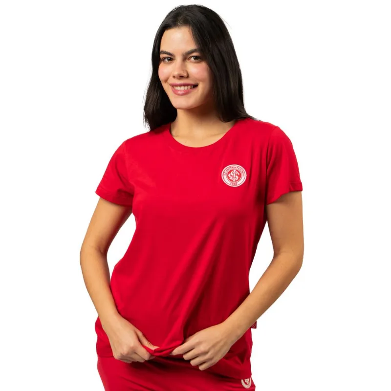 Camiseta Baby Look Futebol Internacional Oficial Classic Feminina G / Vermelho