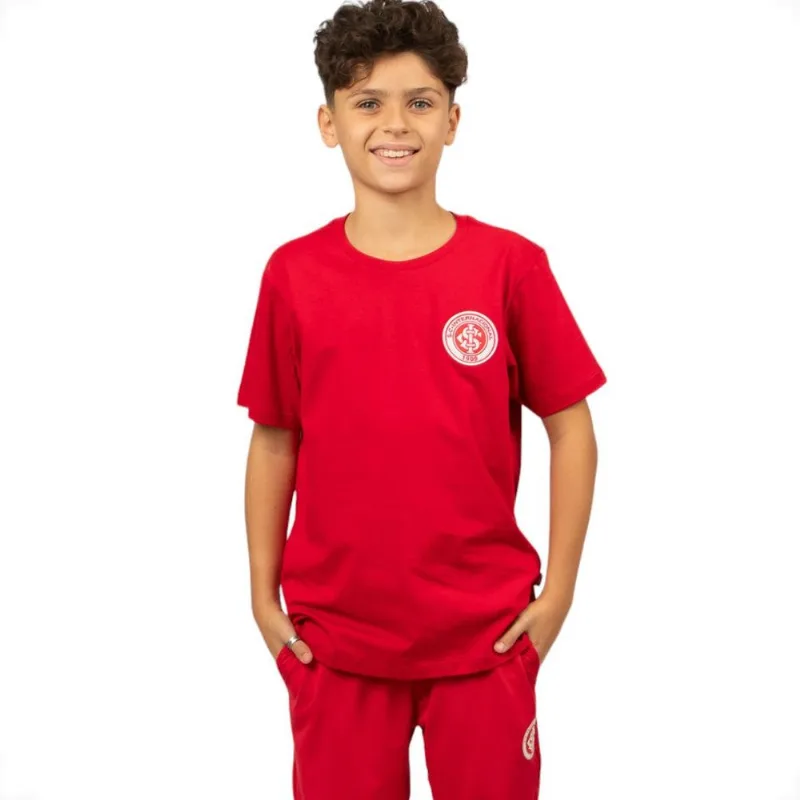 Camiseta Internacional Escudo Classico Juvenil 14 / Vermelho