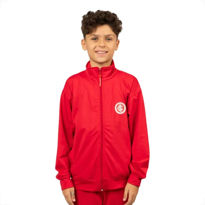 Jaqueta Agasalho Internacional Esportivo Sintético Juvenil 8 / Vermelho