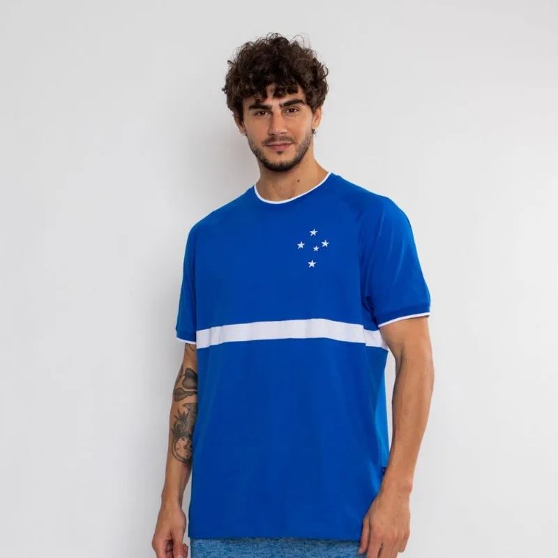 Camiseta Cruzeiro Oficial Raglan Orgulho Azul GG / Azul