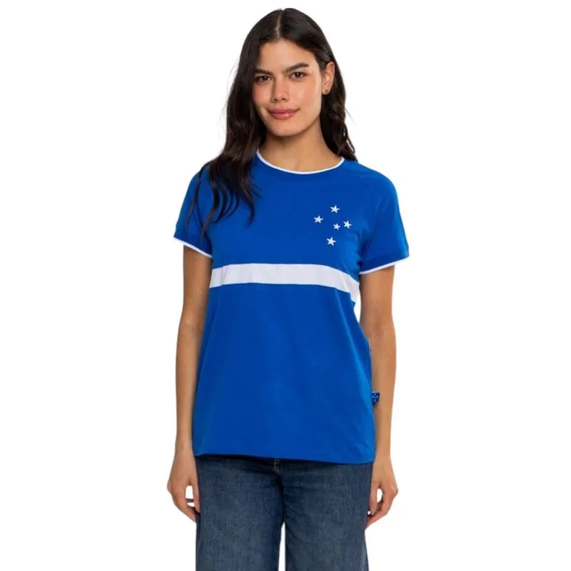 Camiseta Baby Look Cruzeiro Orgulho Azul Surf Center G / Azul
