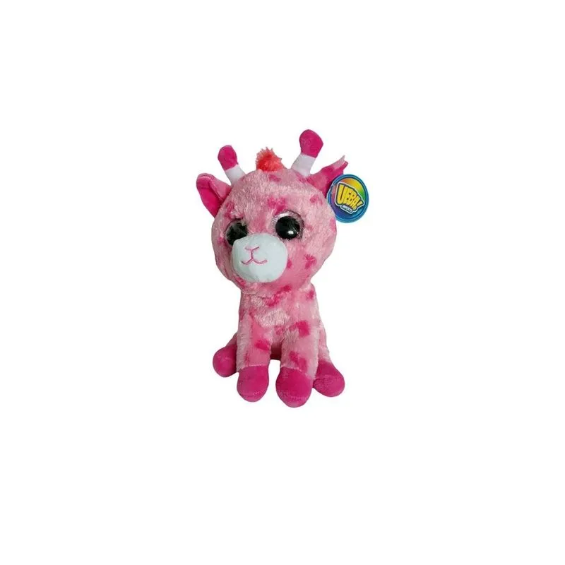 Pelucia girafa rosa
