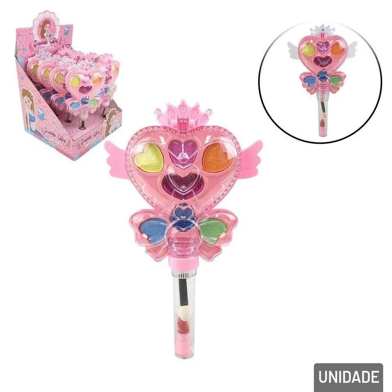 Maquiagem Para Boneca E Acessórios Varinha Coração - Tudo Em Caixa