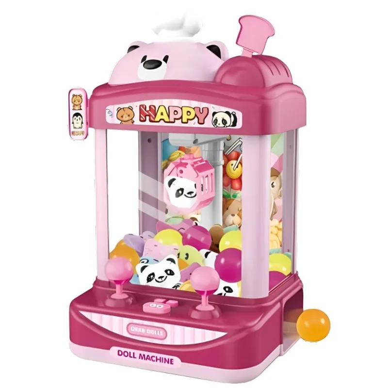 Mini Máquina de Agarrar Bichinhos de Pelúcia Rosa - Quanhe