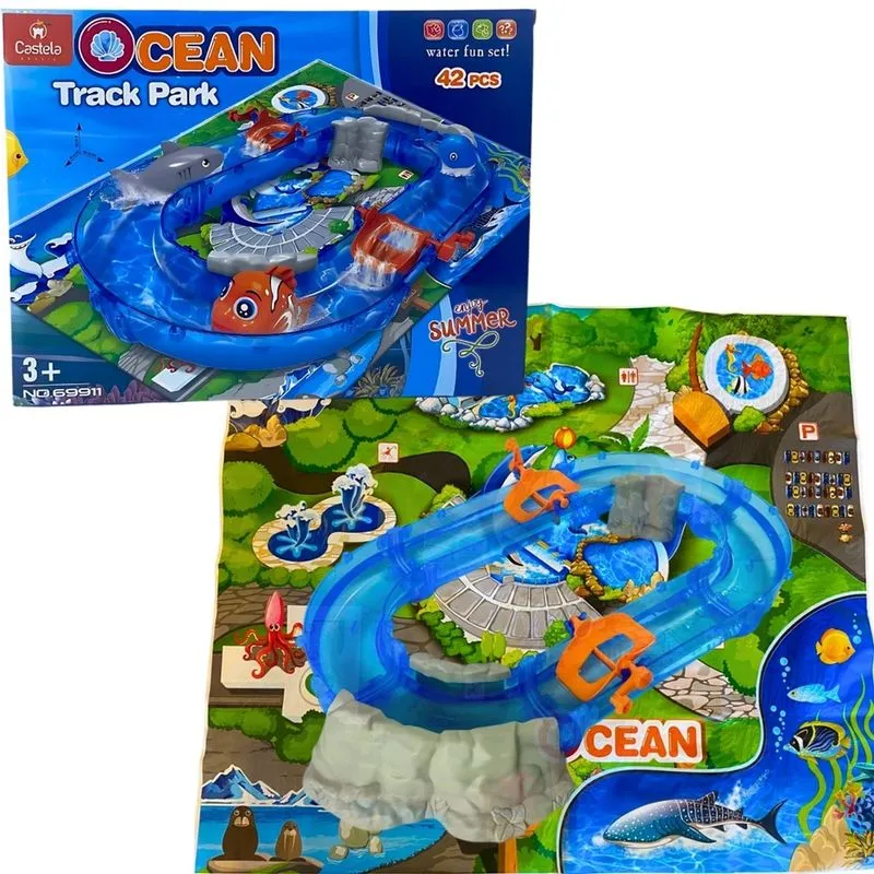 Pista do mundo Marinho com 42 Peças Infantil - Castela