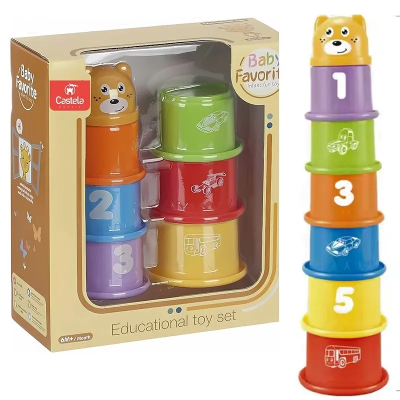 Brinquedo Intuitivo Aprendizagem Empilhar Didatico Desenhos Educativo Castela