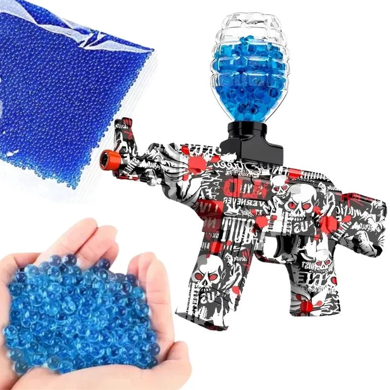 Arminha De Gel Lançador Bolinhas Automática Elétrica Watter Bullet Vermelha CBS0121 - Castela