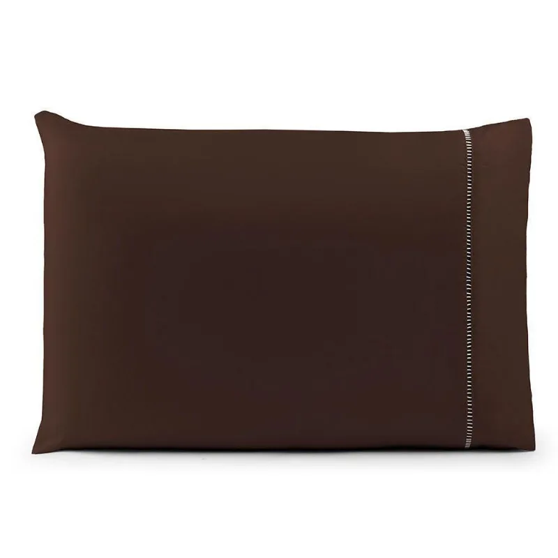Fronha Avulsa 70cm X 50cm 1 Peça Laura 100% Poliéster Toque Percal 200 Fios Cor:tabaco