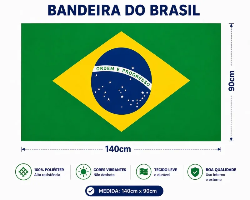BANDEIRA DO BRASIL 90CMX140CM - CENTRAL