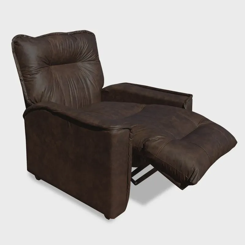 Poltrona do Papai Reclinável Manual Comfort pu Marrom - Montanaris Decor
