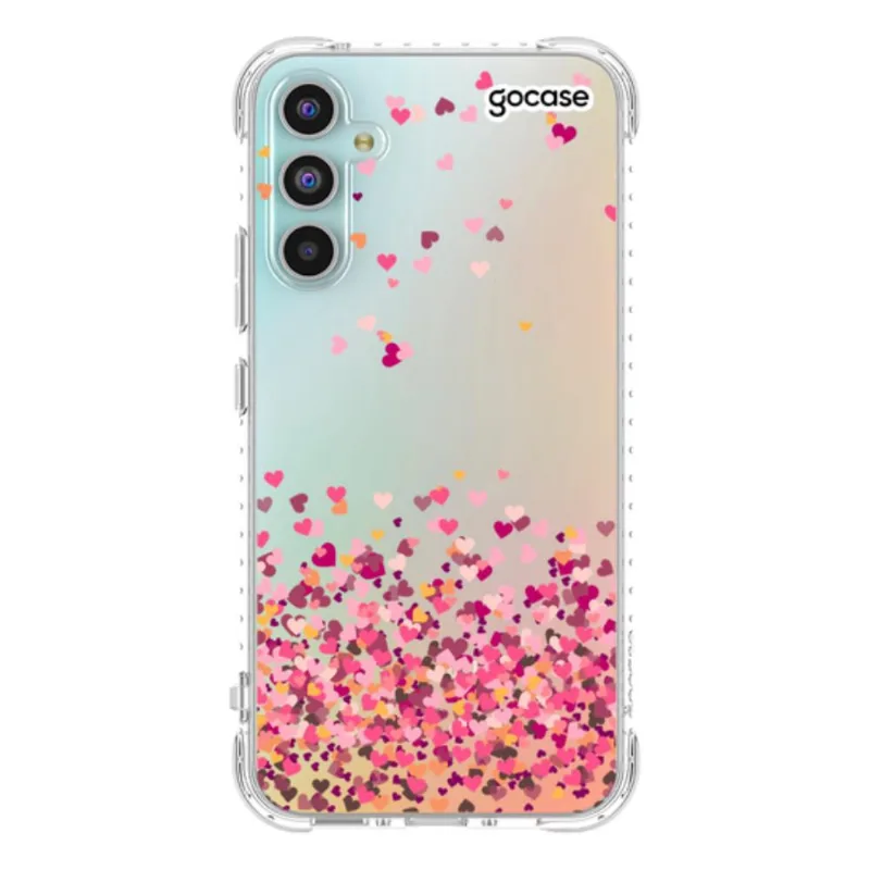 Capa Capinha Compatível Samsung Galaxy A34 5G Corações Flutuantes GoCase