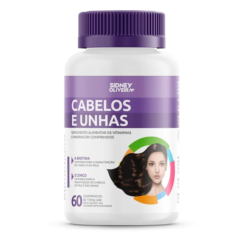 Cabelos E Unhas 500Mg Com 30 comprimidos Sidney Oliveira