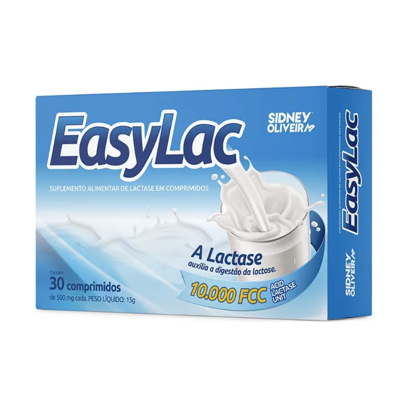 Easy Lactase 10.000 Fcc Com 30 Comprimidos Sidney Oliveira