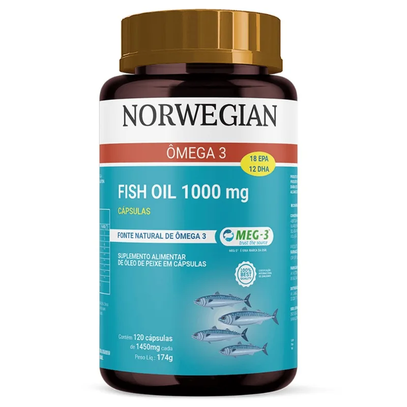 (INAT) Omega 3 Norwegian 1.000Mg com 120 Capulas sidney oliveira