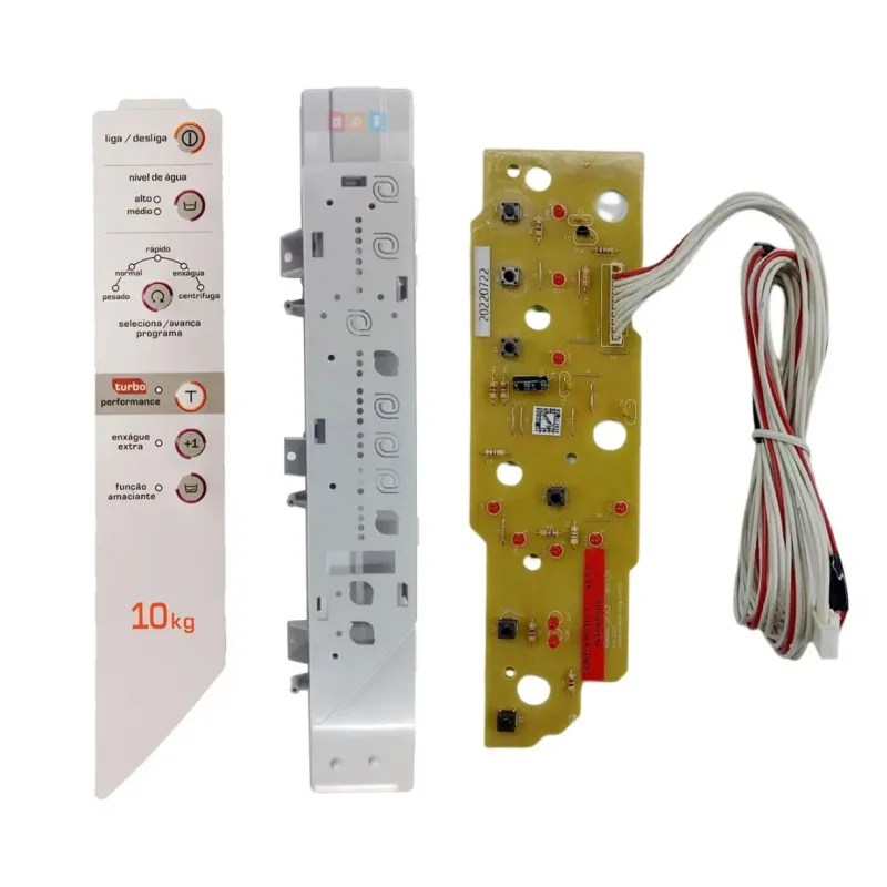 Kit Adesivo e Placa Interface Compatível Brastemp Clean 10kg Bivolt BWC10A Ver.3 BWC10B