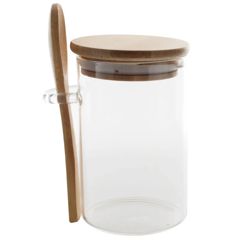 Pote Hermético C/ Colher 250ml em Vidro Fu Xing