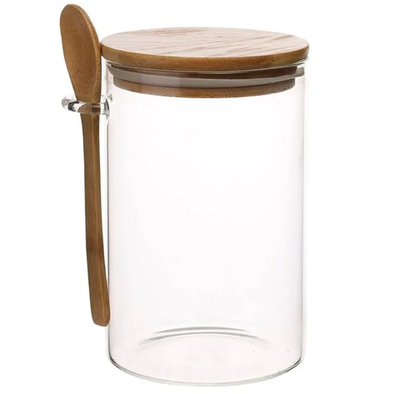Pote Hermético C/ Colher 950ml em Vidro Fu Xing