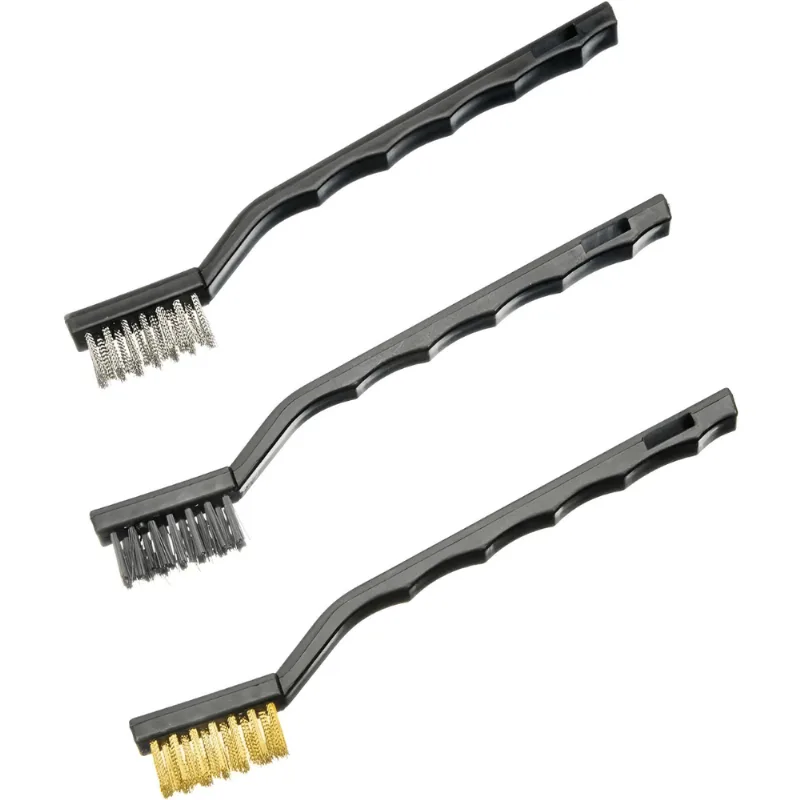 Kit 3 Escovas de Limpeza Cerdas de Nylon, Aço e Latão 21cm - Clink UNICA