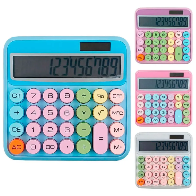 Calculadora de Mesa 12 Dígitos 14,5x15cm em Plástico Fu Xing SORTIDOS