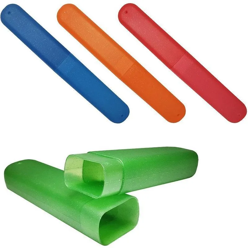 1 Porta Escova De Dente De Plastico Individual 3Cm X 20Cm