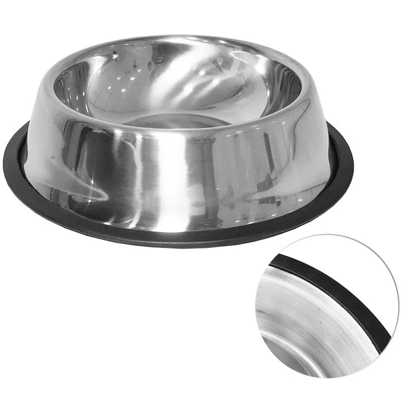 Comedouro/bebedouro de inox com pé antiderrapante 330ML