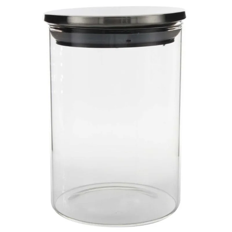 Pote Hermético C/ Tampa Inox 550ml em Vidro Fu Xing
