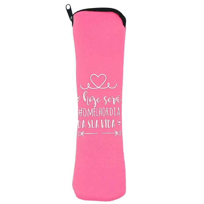 Porta Talher/Escova de Dente 24cm em Neoprene Fu Xing-Rosa