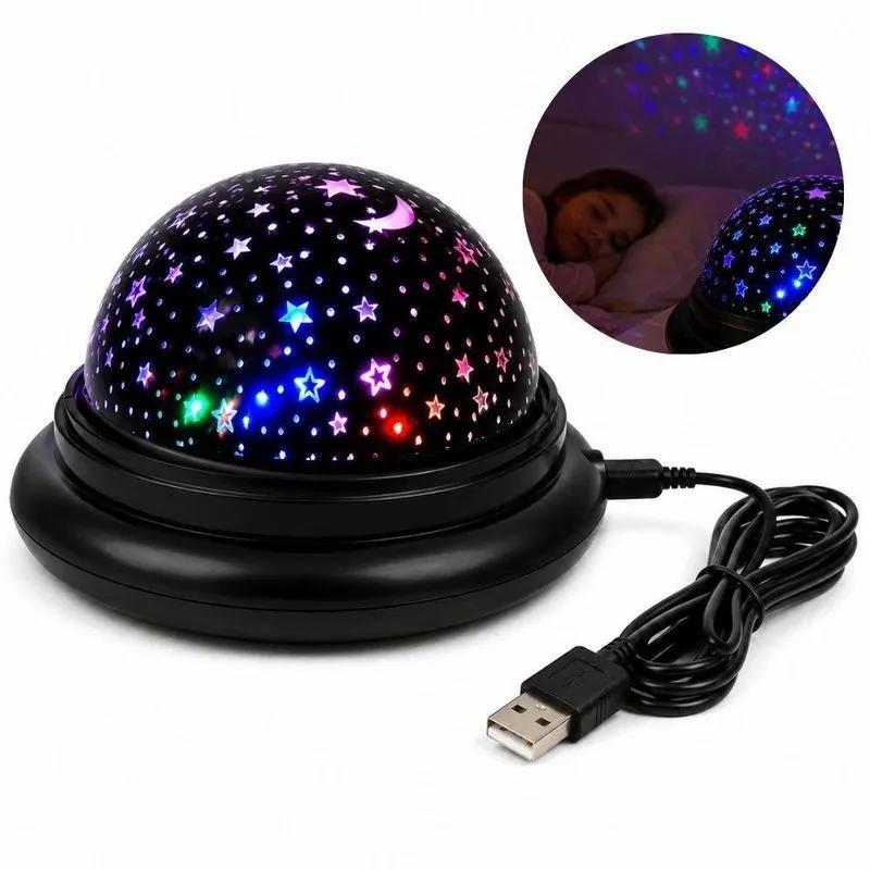 Mini Projetor De Estrelas Led 10 Luzes Efeito Céu Estrelado Preto Yeet