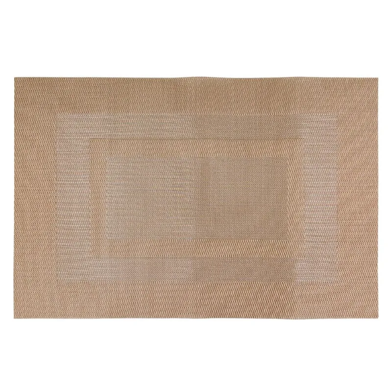 Jogo Americano Retangular 30x45cm em Plástico Fu Xing-Marrom Claro