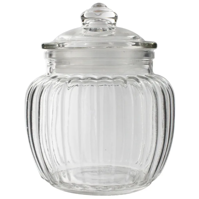 Porta Mantimento Hermético 600ml em Vidro Fu Xing