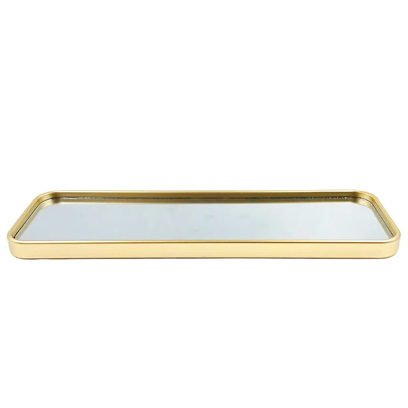 Bandeja Espelhada Retangular 29x10cm em Plástico Fu Xing-Dourado