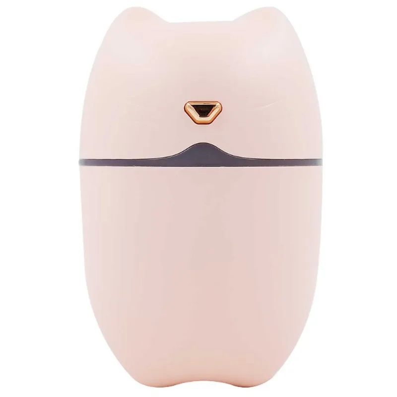 Mini Umidificador Gatinho 11,5cm em Plástico Fu Xing-Rosa