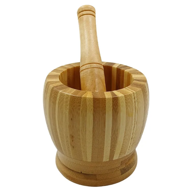 Pilão C/ Socador 9,5x10cm em Bambu Fu Xing