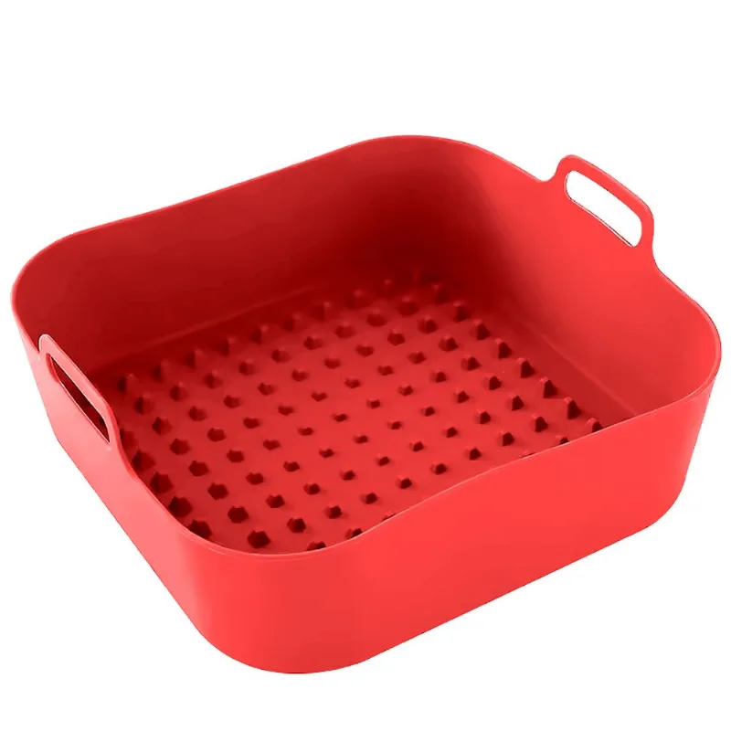 Forma P/ Air Fryer Quadrada 7,5x21cm em Silicone Fu Xing-Vermelho