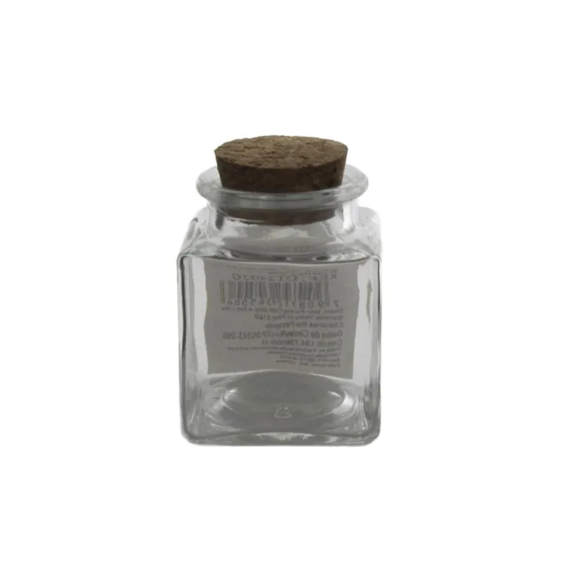 Pote C/ Tampa Cortiça 50ml em Vidro Fu Xing