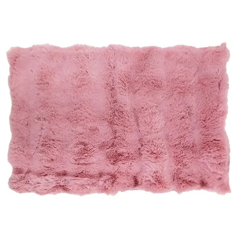Tapete Felpudo Retangular 40x60cm em Poliéster Fu Xing-Rosa