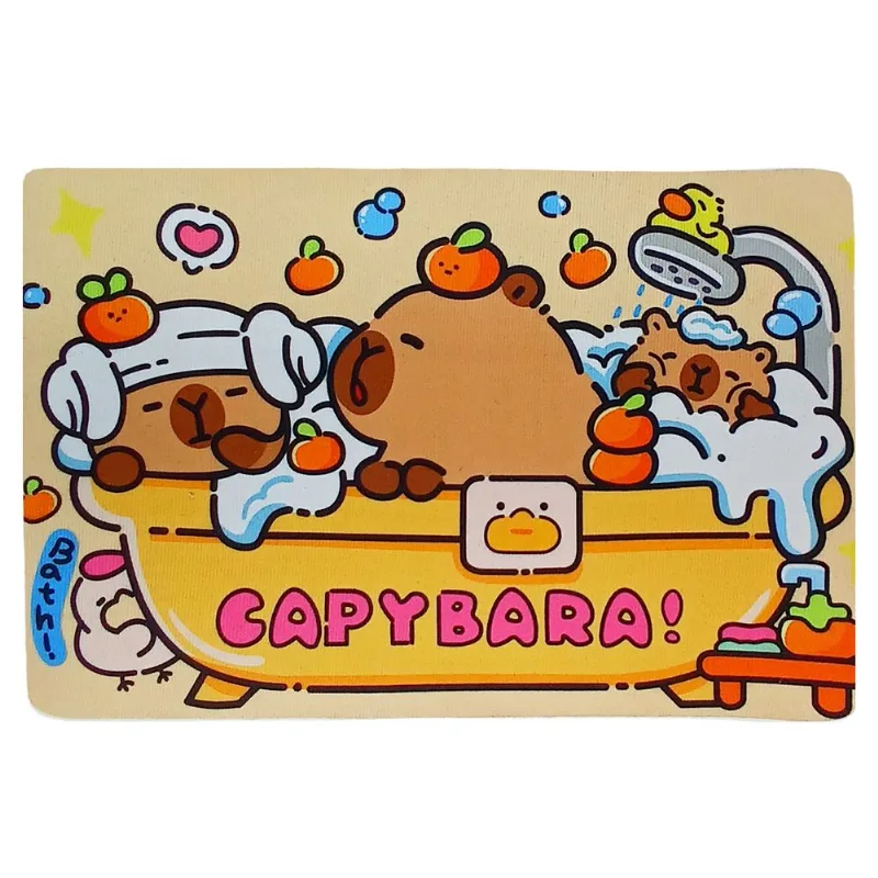 Tapete Capivara Decorativo 39x59cm em Poliéster Fu Xing-Modelo 1
