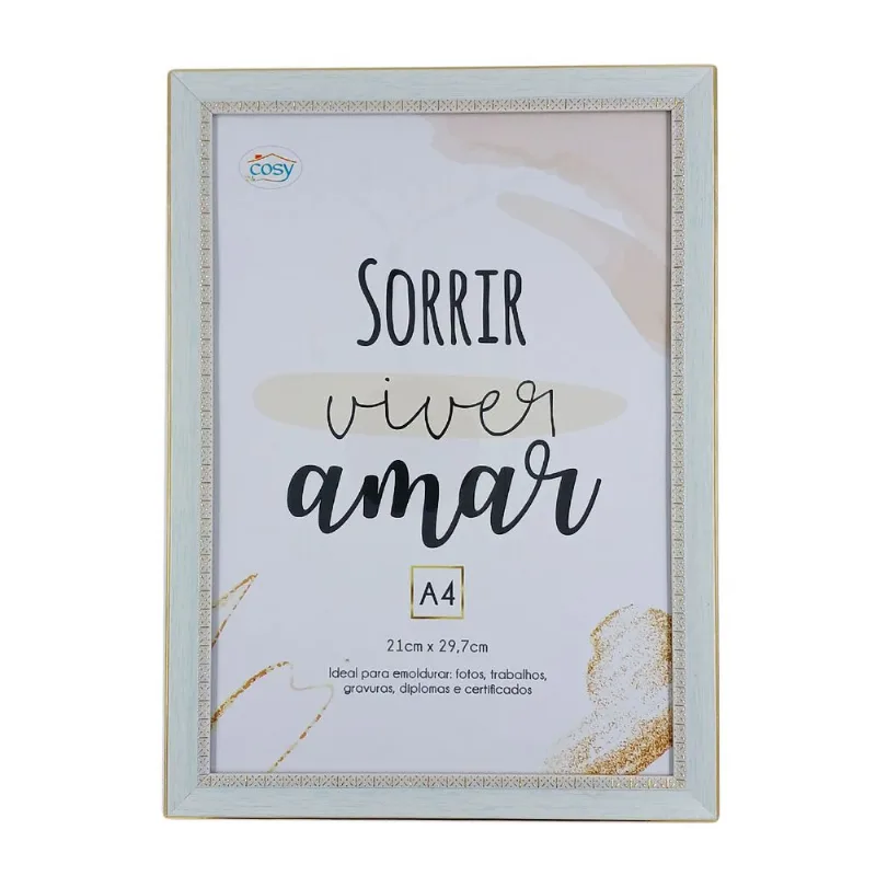 Quadro Certificado A4 21x29,7cm em Plástico Fu Xing-Azul